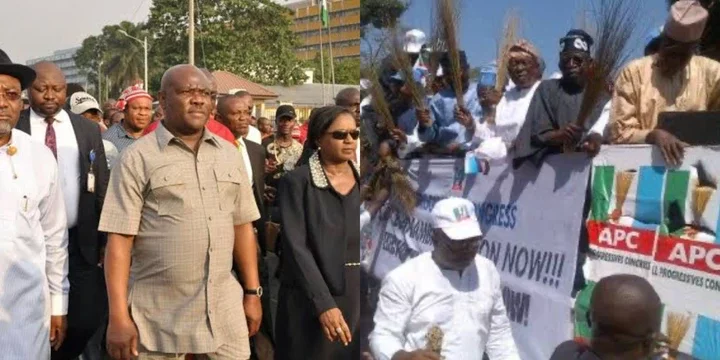 FLASHBACK: How Tinubu, Wike, Other Nigerian Political Leaders Led Protests In The Past Without Being Shot Or Teargassed