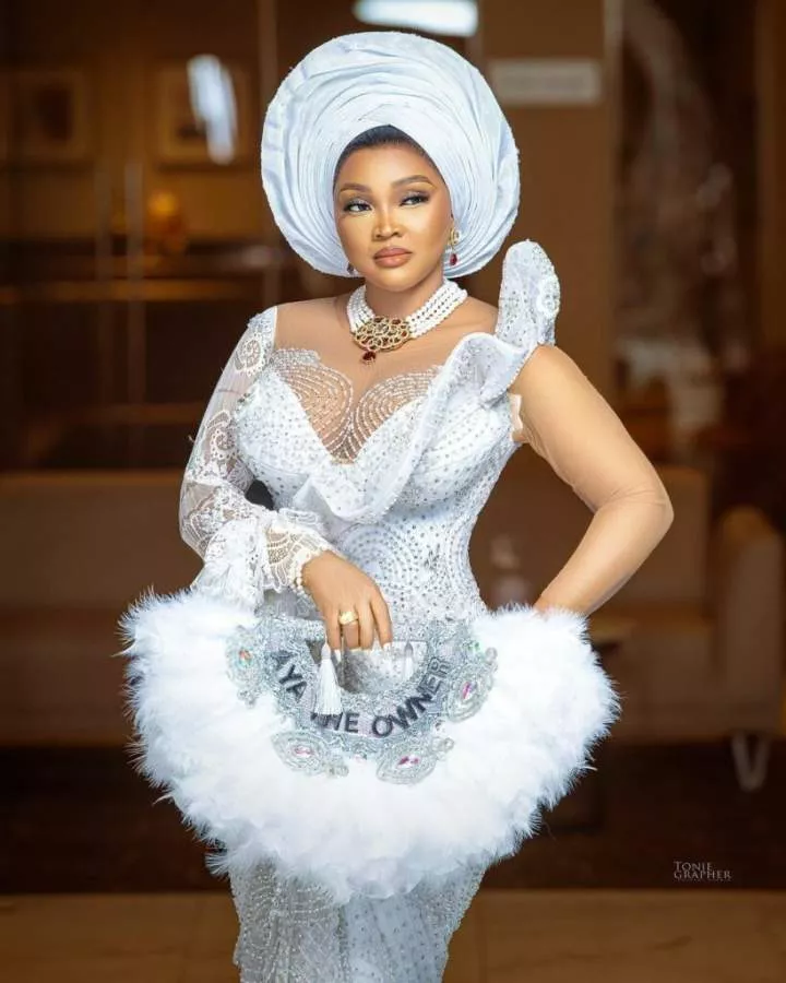 Mercy Aigbe reacts hours after Kazim Adeoti parties with first wife in US