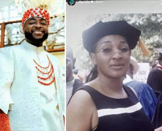 My Mom Was A Baddie - Davido Writes As He Shares Throwback Photo Of His Mother