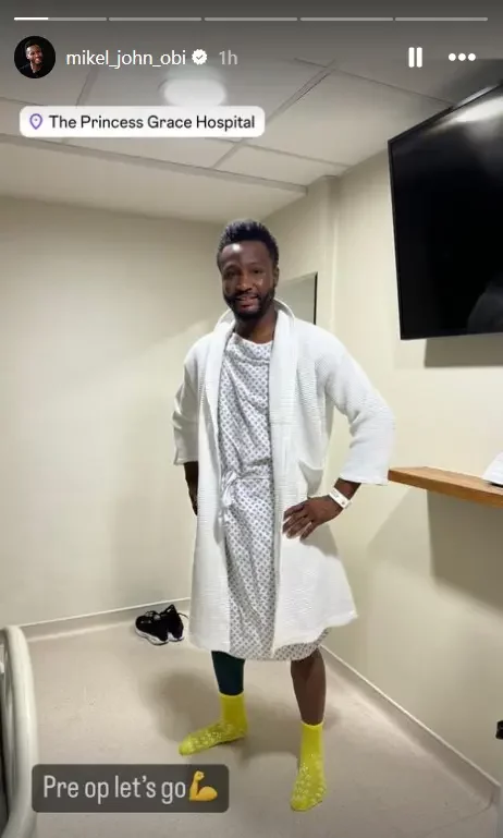 Photos: Mikel Obi undergoes surgery at UK hospital