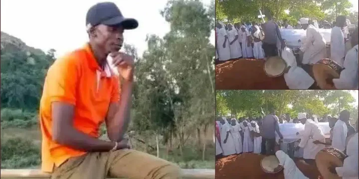 Moment drummer passes away while performing at burial ceremony Moment drummer passes away while performing at burial ceremony