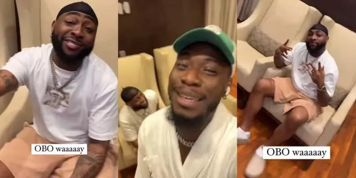 "I see am ooo" - Soma shouts in excitement as he meets Davido