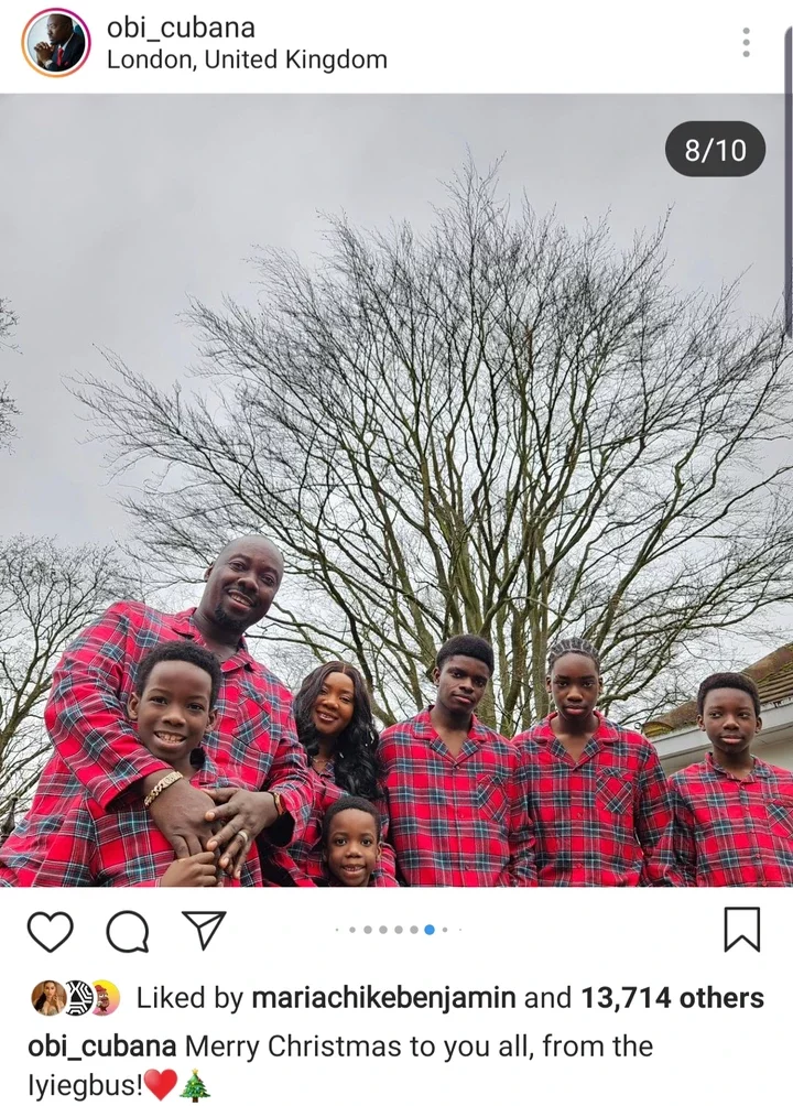 Obi Cubana Celebrates Christmas With His Family In London (See Photos)