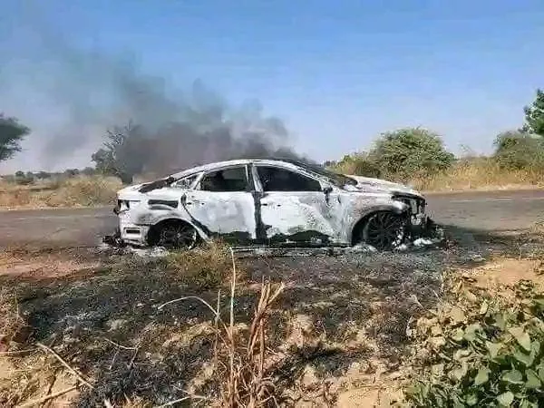 Friends escape death as fire guts car in Yobe