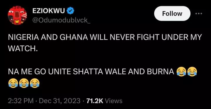 'Nigeria and Ghana will never fight' - Odumodublvck vows to end rift between Burna Boy and Shatta Wale