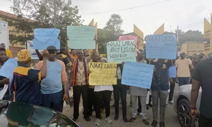 SSANU, NASU, NAATS block UNILAG gate as nationwide strike continues