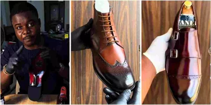 "I'm Nigeria's best shoemaker" - Man challenges colleagues to prove him wrong, offers N100k cash prize