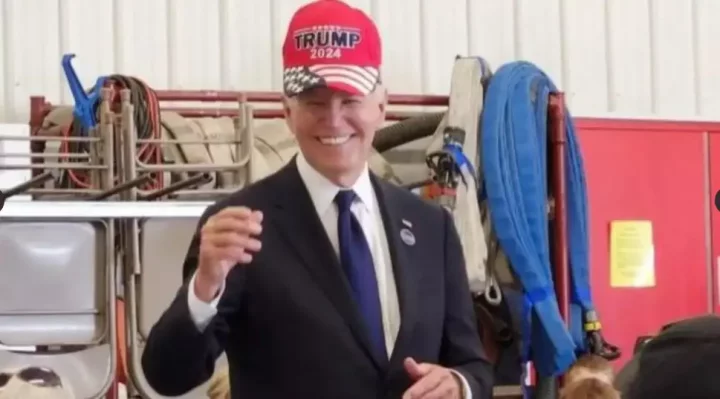 US election: Joe Biden seen wearing Trump's MAGA cap