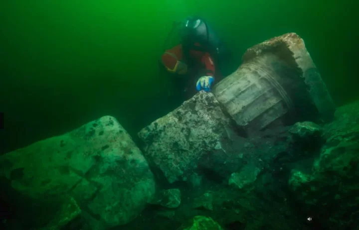 Marine archaeologists probing the sunken ancient Egyptian settlements