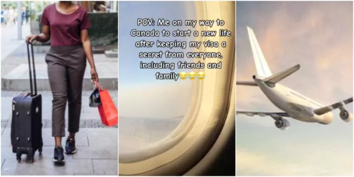 Lady causes buzz online as she secretly relocates abroad, refuses to inform family members and friends