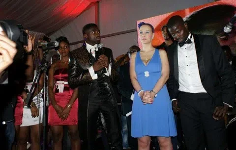 Emmanuel Eboue and his ex-wife Aurelie Bertrand