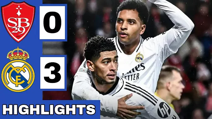 Brest 0 - 3 Real Madrid (Jan-29-2025) Champions League Highlights