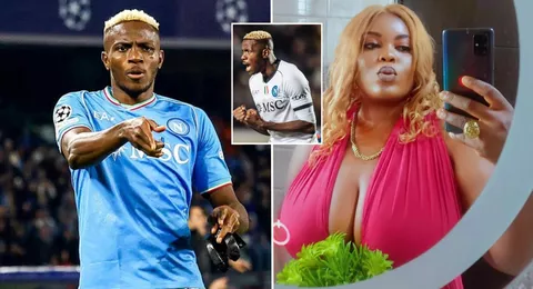 'I must marry Osimhen' - Busty Nigerian fan declares after Napoli star nets in Cagliari draw