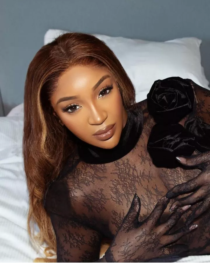 Actress Idia Aisien leaves little to the imagination as she displays curves in see-through dress