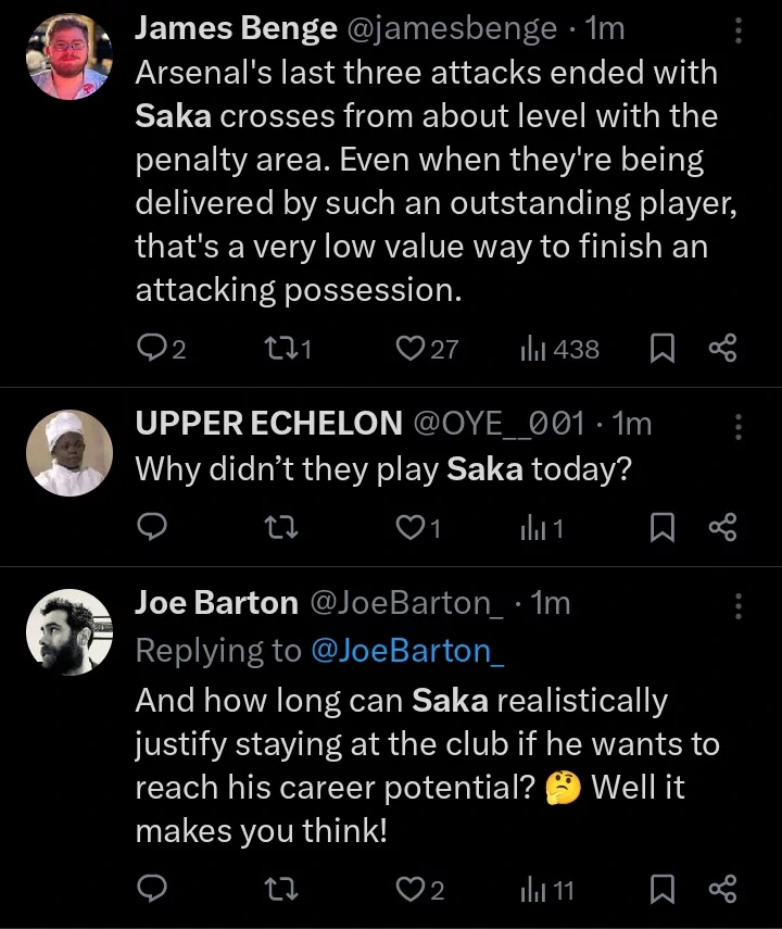 NEW 1-0 ARS: Fans Blast Bukayo Saka After Having a Terrible Performance in Today's Match