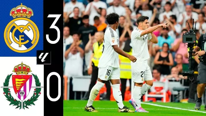 Real Madrid 3 - 0 Real Valladolid (Aug-25-2024) LaLiga Highlights