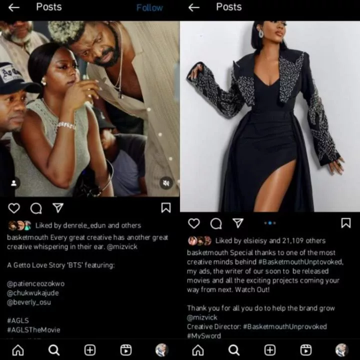 Miz Vick unveiled as lady allegedly behind Basket Mouth's marriage crash