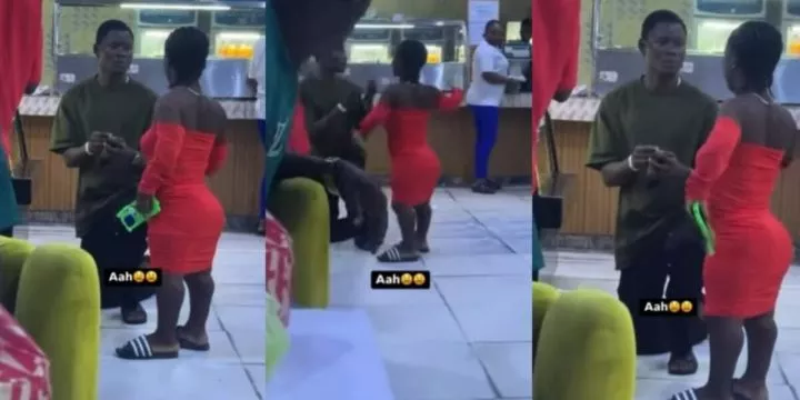 Drama as lady embarrasses man for proposing in public