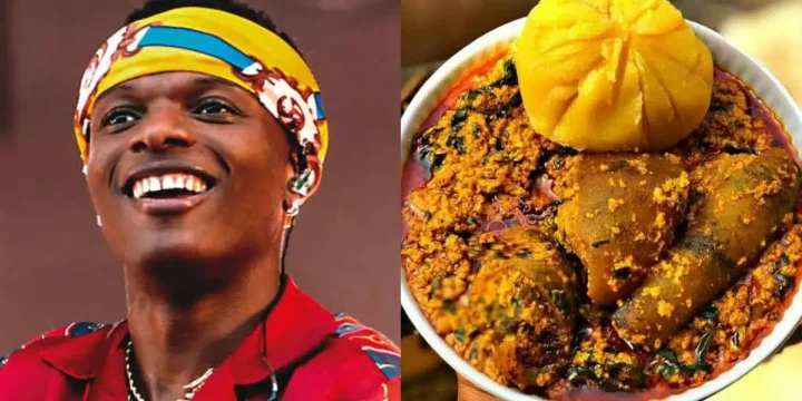 "Eba and egusi don injure me; I no fit move" - Wizkid cries out after sumptuous meal