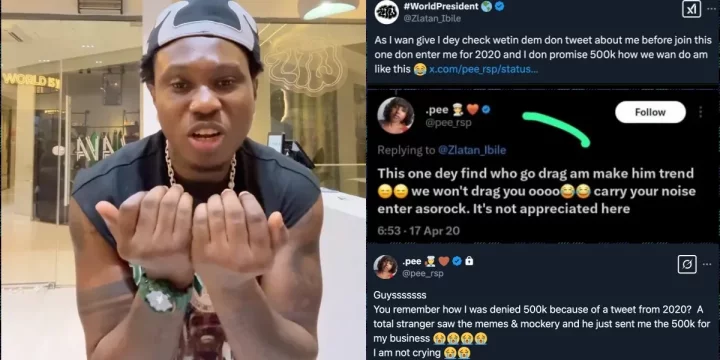 Lady rejoices as stranger gifts her N500K after Zlatan Ibile denied her giveaway