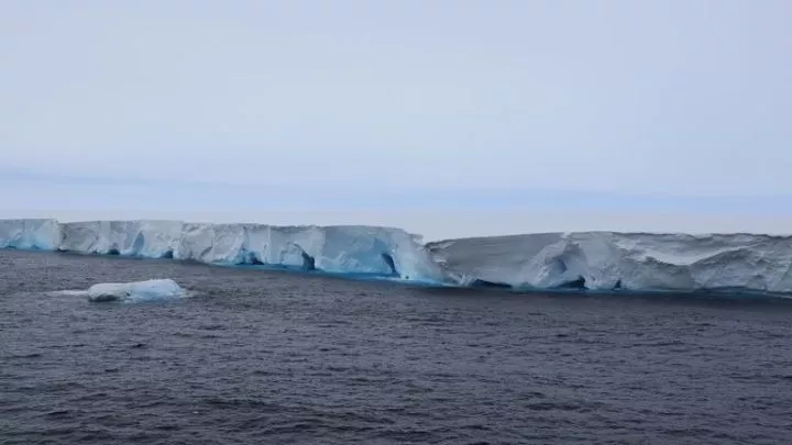 Undated handout photo issued by British Antarctic Survey (BAS) of the RRS Sir David Attenborough in front of the A23a iceberg.<br />Pic: BAS/PA