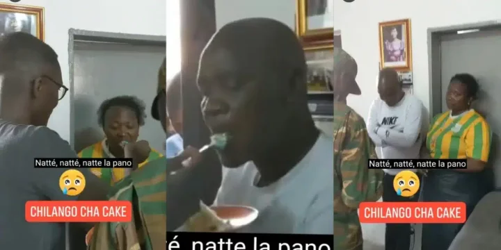 Military man allegedly marries wife off to man she cheated with, feeds them cake in shocking video