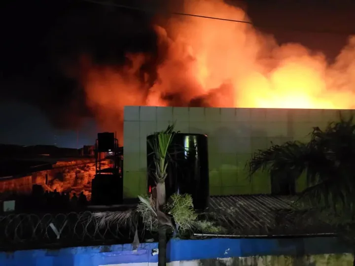 Mysterious fire guts factory in Ikeja