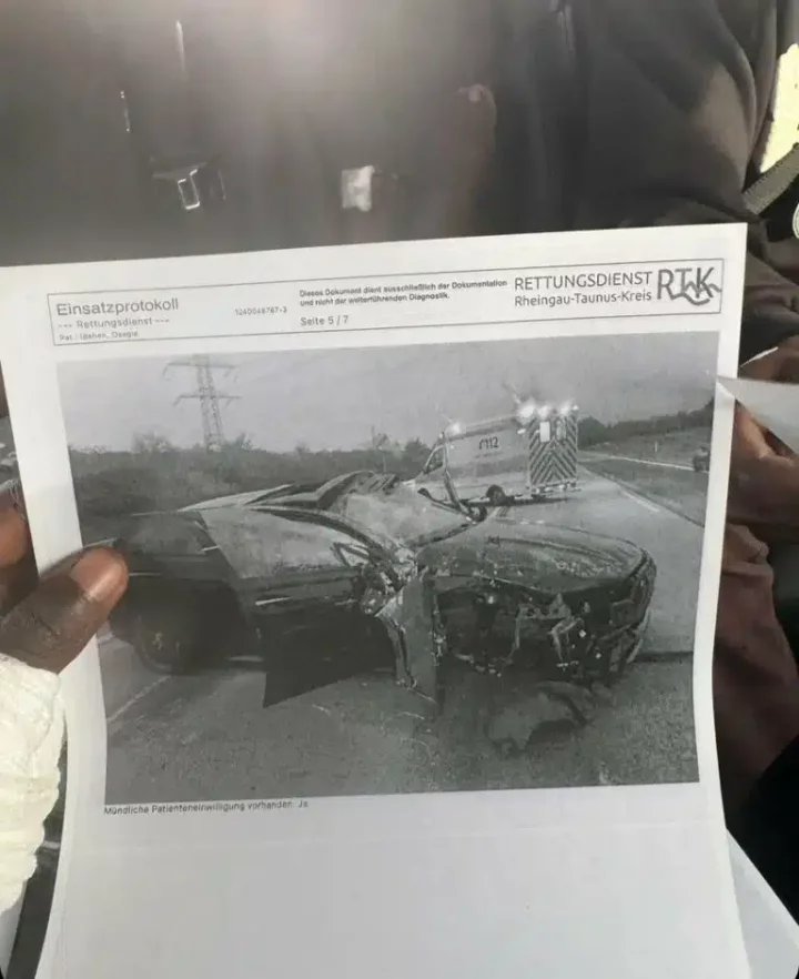 Victor Boniface thanks God as he survives ghastly accident