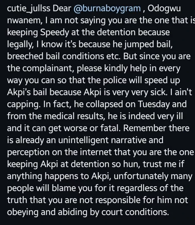 Spotlight on Burna boy and Cubana Chiefpriest as Speed Darlington reportedly collapses in police custody