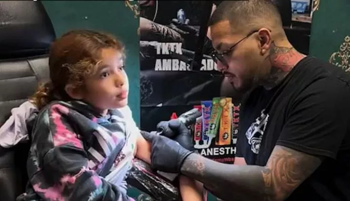 9-year-old girl gets tattoo in homage to Donald Trump