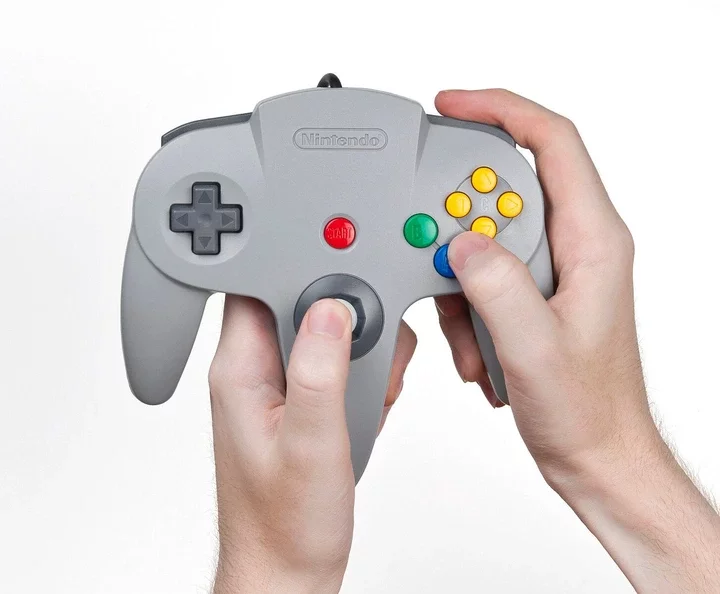 N64 controller in hand.