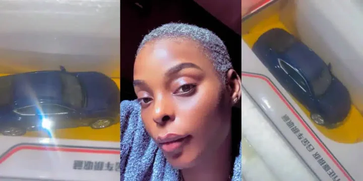 Talking stage sends toy car to lady's office after she asked him to buy her a real one Talking stage sends toy car to lady's office after she asked him to buy her a real one