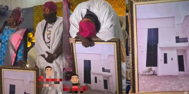 Man emotional as wife gifts him duplex in Lekki for his 50th birthday Man emotional as wife gifts him duplex in Lekki for his 50th birthday