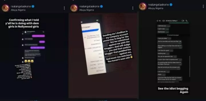Angela Okorie ridicules ex-lover's attempt to reconcile after messy breakup
