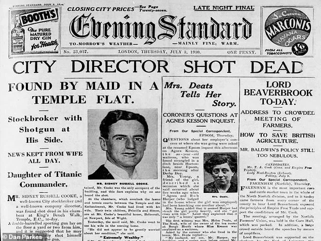 Cooke's mysterious death made front-page news at the time