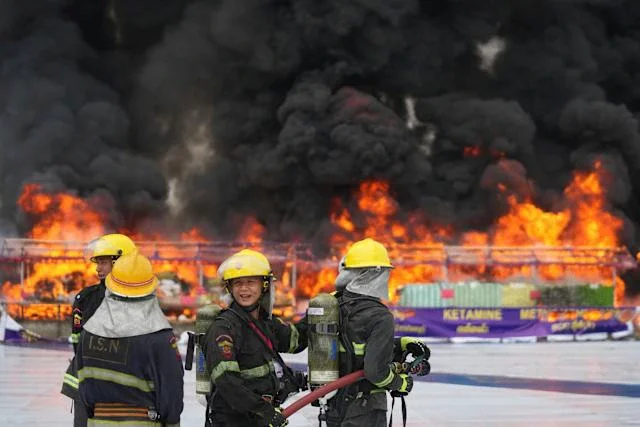 Myanmar burns confiscated drugs worth around $300 million Myanmar burns confiscated drugs worth around $300 million