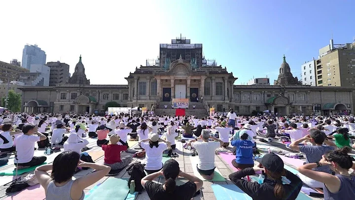 Thousands celebrate 11th International Yoga Day in Japan Thousands celebrate 11th International Yoga Day in Japan