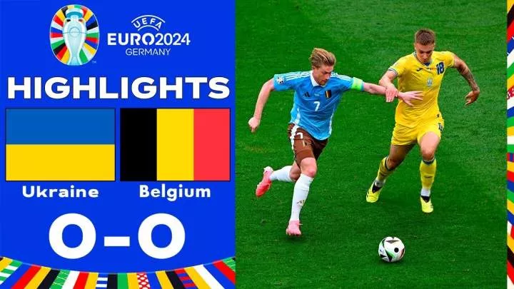 Ukraine 0 - 0 Belgium (Jun-26-2024) Euro 2024 Highlights