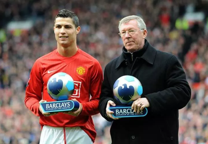 Cristiano Ronaldo and Sir Alex Ferguson -- Credit: X