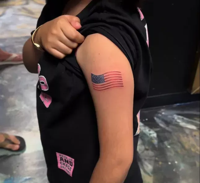 9-year-old girl gets tattoo in homage to Donald Trump