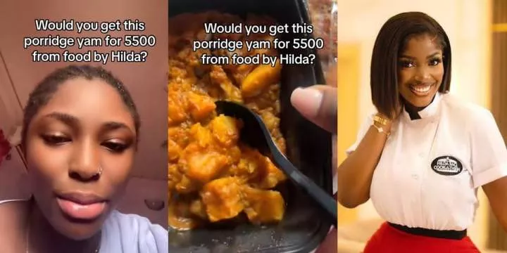 Nigerian lady expresses disappointment over tiny portion of ₦5,500 porridge from Chef Hilda Baci