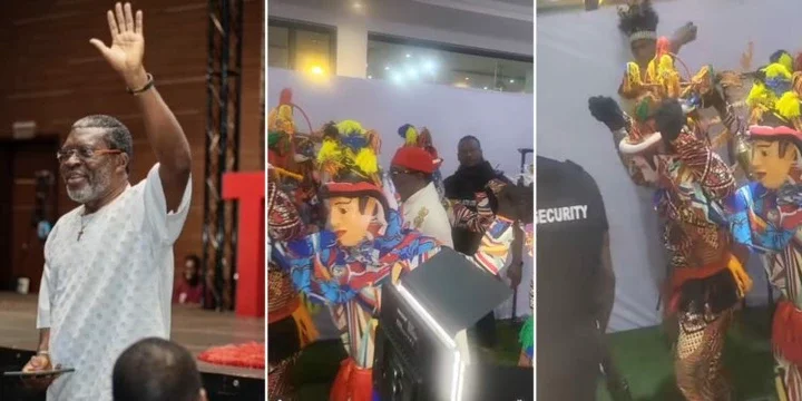 Kanayo O Kanayo storms 62nd birthday party with masquerades [VIDEO]