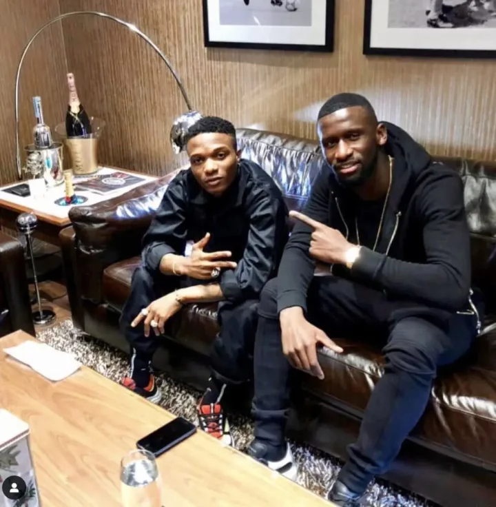 'Wizkid is my favourite artiste' - Real Madrid star, Rudiger