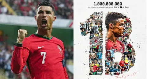 Record breaker Cristiano Ronaldo becomes the 1st individual to surpass 1 BILLION followers worldwide