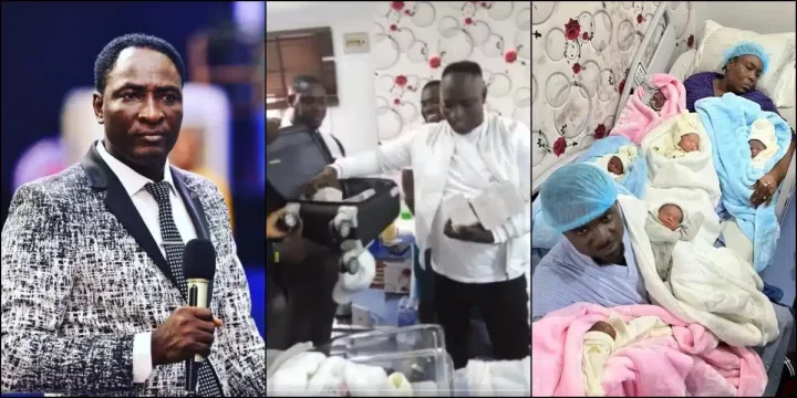 Prophet Jeremiah Fufeyin donates N2.5M in cash to woman who welcomed sextuplets