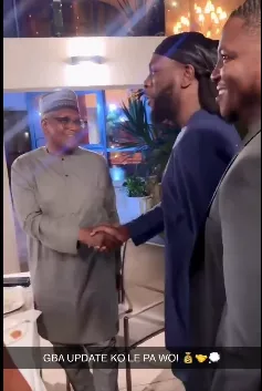 Watch moment Burna Boy meets with Aliko Dangote