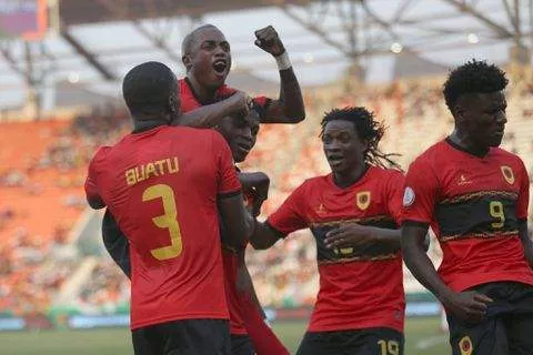 AFCON 2023: Angola players celebrate a goal-CAF IMAGE