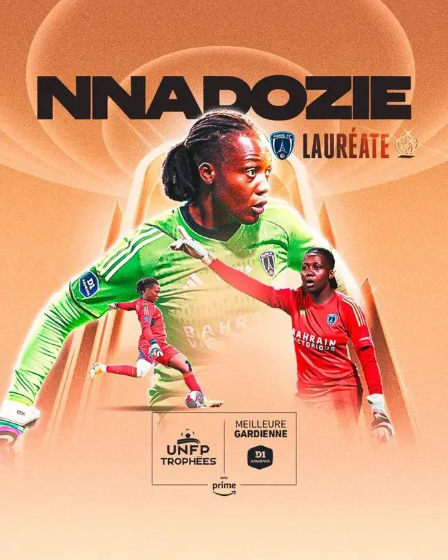 Super Falcons' Nnadozie scoops another big award in France