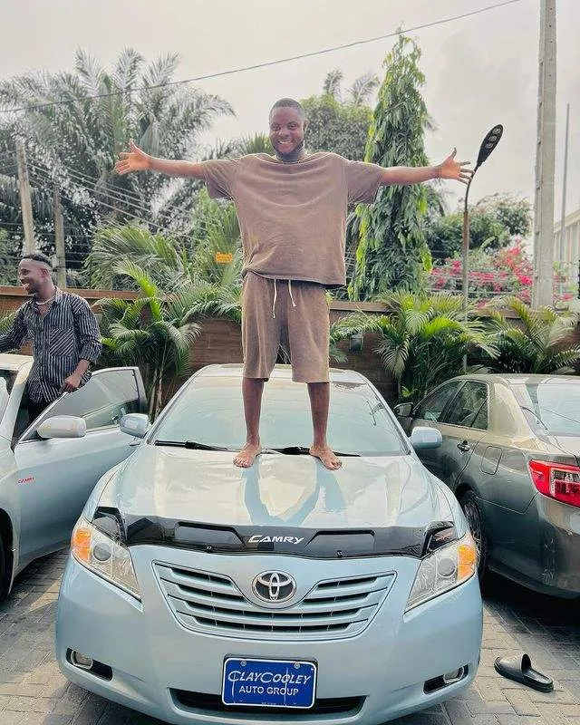 Nduka overjoyed as he gets new car from boss, Sabinus