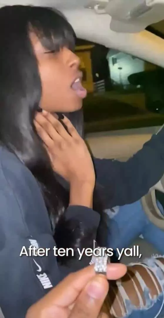 Lady rejects ring from boyfriend of 10 years over being proposed to her in a car